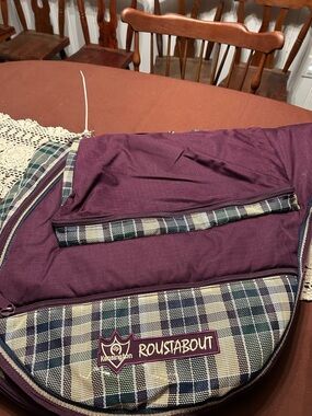 Kensington Roustabout All Purpose Padded Saddle Bag in Plum & Plaid